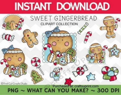 Sweet Gingerbread Clipart Collection ~ Commercial Use*