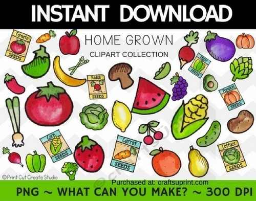 Home Grown Clipart Collection ~ Commercial Use*
