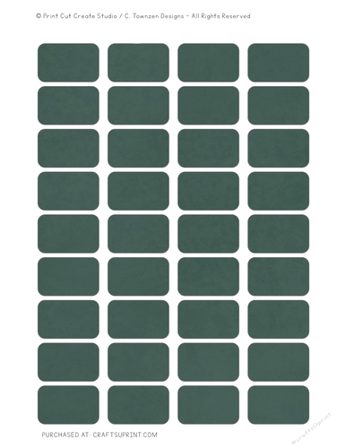 Green Chalk Board Full Sheet Planner Sticker Half Boxes 