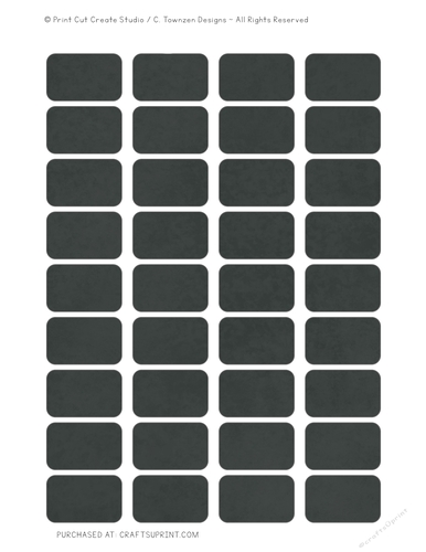 Dark Chalk Board Full Sheet Printable Planner Sticker Half Boxes 