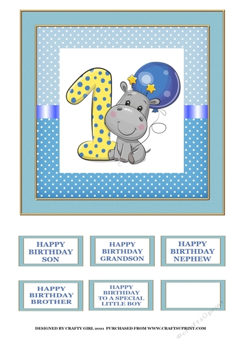 HIPPO FIRST BIRTHDAY