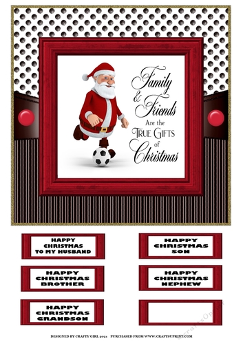 SANTA PLAYING FOOTBALL