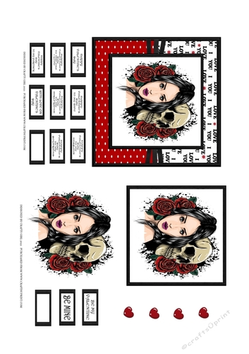 SKULLS AND ROSES VALENTINE KIT