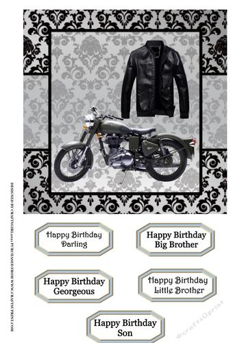 MONOCHROME BIKER BIRTHDAY