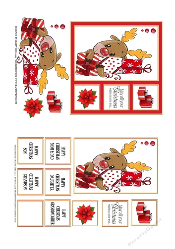 REINDEER WITH GIFTS