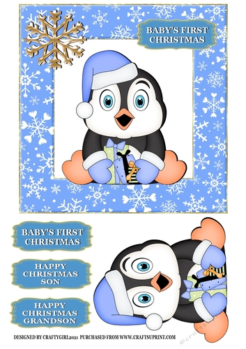 FIRST CHRISTMAS PENGUIN - BLUE