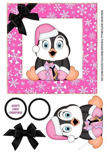 FIRST CHRISTMAS PENGUIN - PINK