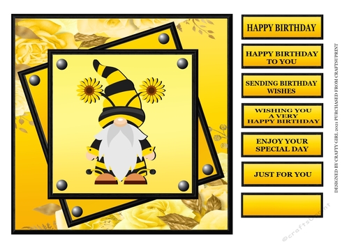 YELLOW AND BLACK BIRTHDAY