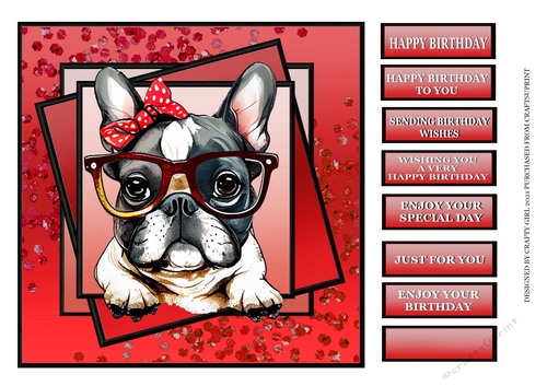 CUTE FRENCH BULLDOG - RED
