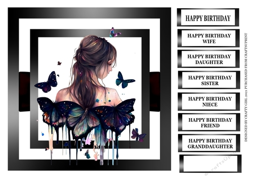 GIRL WITH BUTTERFLIES