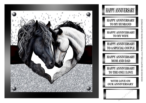 MONOCHROME HEART HORSES