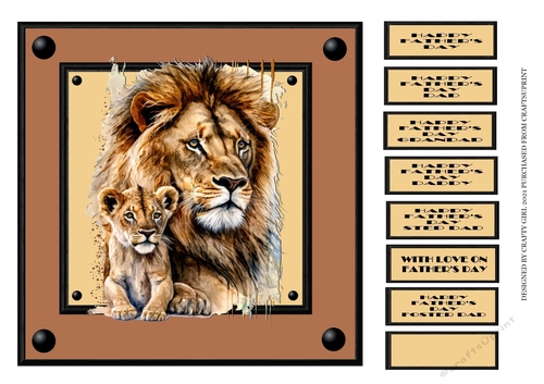 FATHER AND SON LION - FATHERS DAY