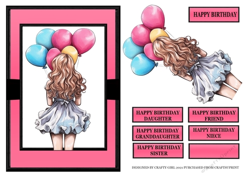 A5 BIRTHDAY GIRL WITH BALLOONS 2