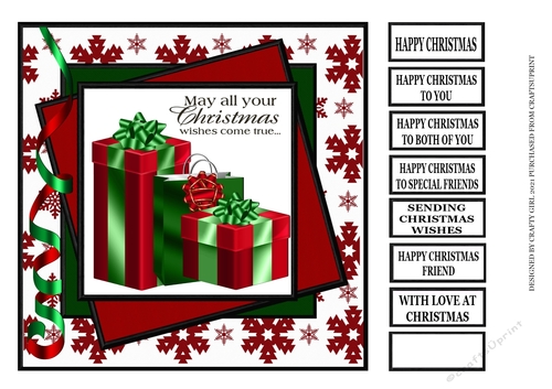 RED & GREEN CHRISTMAS GIFTS WITH SENTIMENT