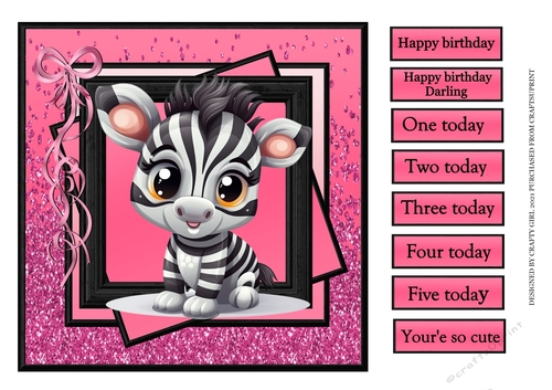 BIRTHDAY - CUTE ZEBRA