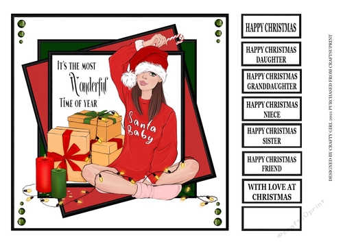 SANTA BABY WITH PEARLS