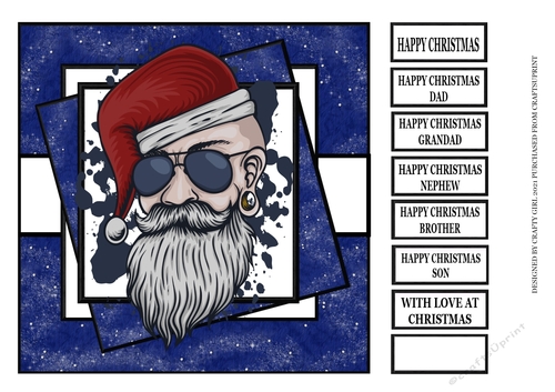 GUY IN A SANTA HAT AND SUNGLASSES