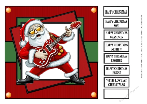 SANTA PLAYING GUITAR
