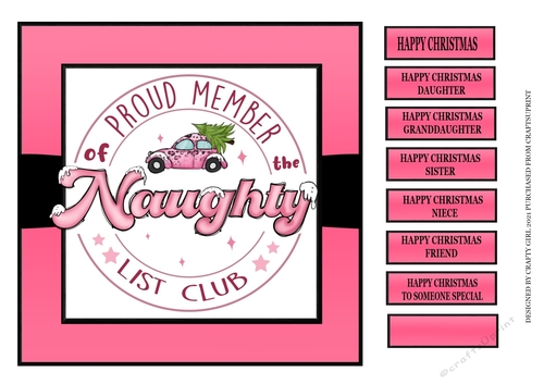 PROUD MEMBER OF THE NAUGHTY LIST