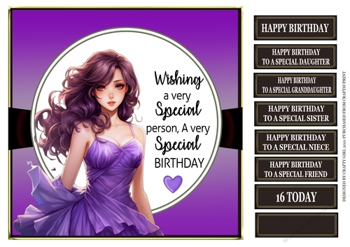 GIRL IN A PURPLE DRESS