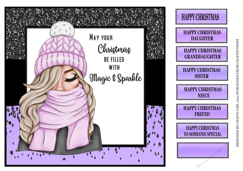 MAY YOUR CHRISTMAS SPARKLE - PURPLE