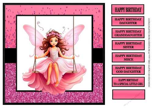 FAIRY ON A SWING - PINK