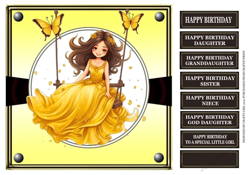 FAIRY ON A SWING - YELLOW
