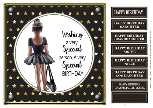 BLACK AND GOLD BALLERINA