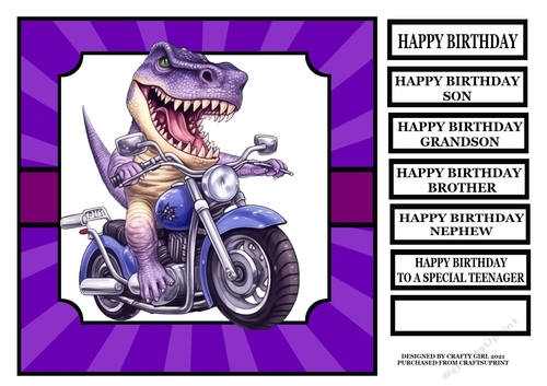 T-REX ON A MOTORBIKE
