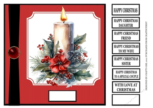CHRISTMAS FLORAL CANDLE