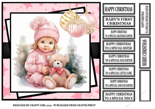 BABYS FIRST CHRISTMAS - PINK