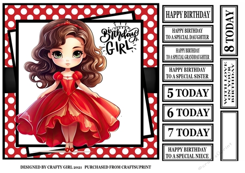 LITTLE PRINCESS IN A RED DRESS
