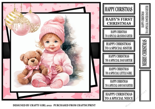 BABYS FIRST CHRISTMAS 1 - PINK