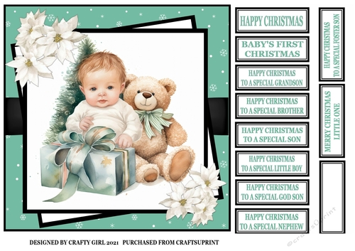 BABYS FIRST CHRISTMAS - GREEN - BOYS