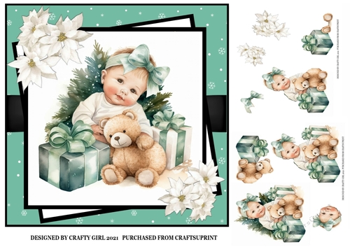 BABYS FIRST CHRISTMAS - GREEN - GIRLS KIT