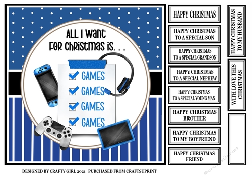 ALL I WANT FOR CHRISTMAS IS...GAMES - BLUE