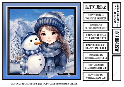 GIRL WITH SNOWMAN 1