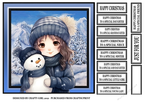 GIRL WITH SNOWMAN 2