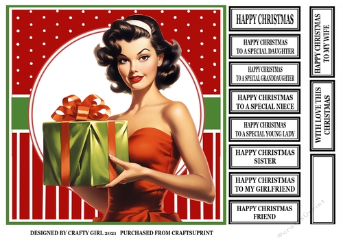 VINTAGE CHRISTMAS PIN UP 1