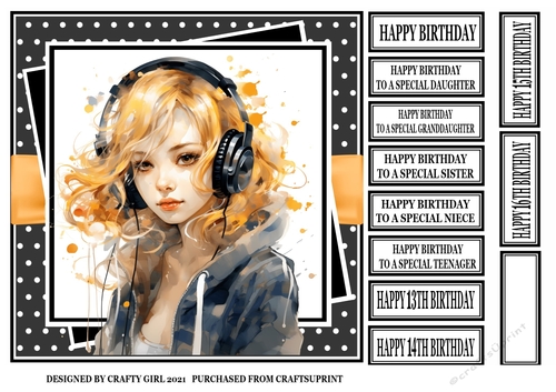 GIRL WITH HEADPHONES 1