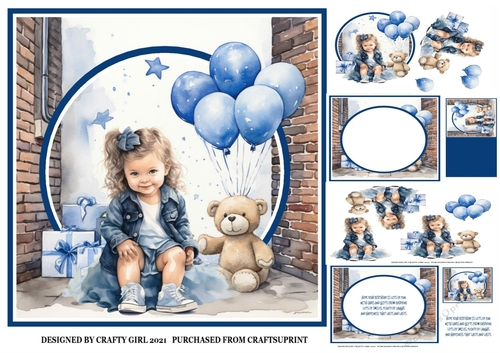 LITTLE GIRL IN DENIM KIT