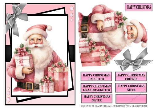A5 PINK CHRISTMAS - SANTA