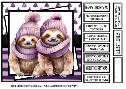 SLOTH COUPLE CHRISTMAS