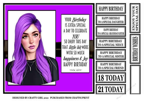 GIRL WITH PURPLE HAIR