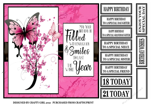 BUTTERFLY WISHES - PINK