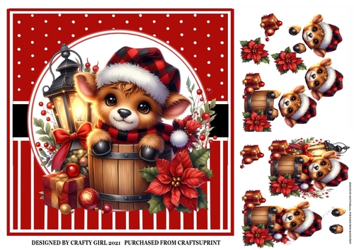 HIGHLAND COW CHRISTMAS KIT