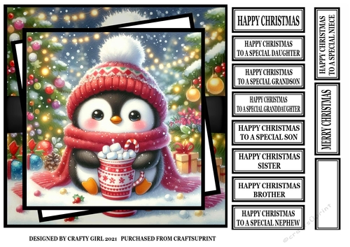 COZY PENGUIN WITH HOT CHOC
