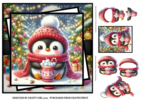 COZY PENGUIN WITH HOT CHOC KIT