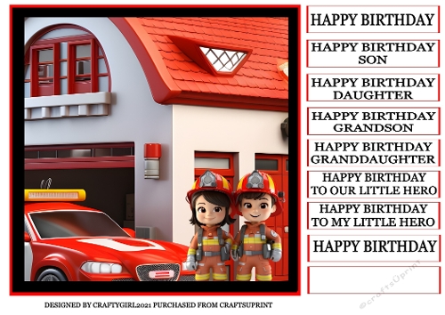 HAPPY BIRTHDAY LITTLE HERO  1 FIREFIGHTER
