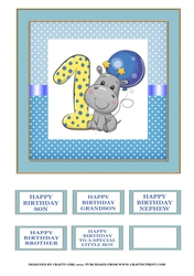 HIPPO FIRST BIRTHDAY